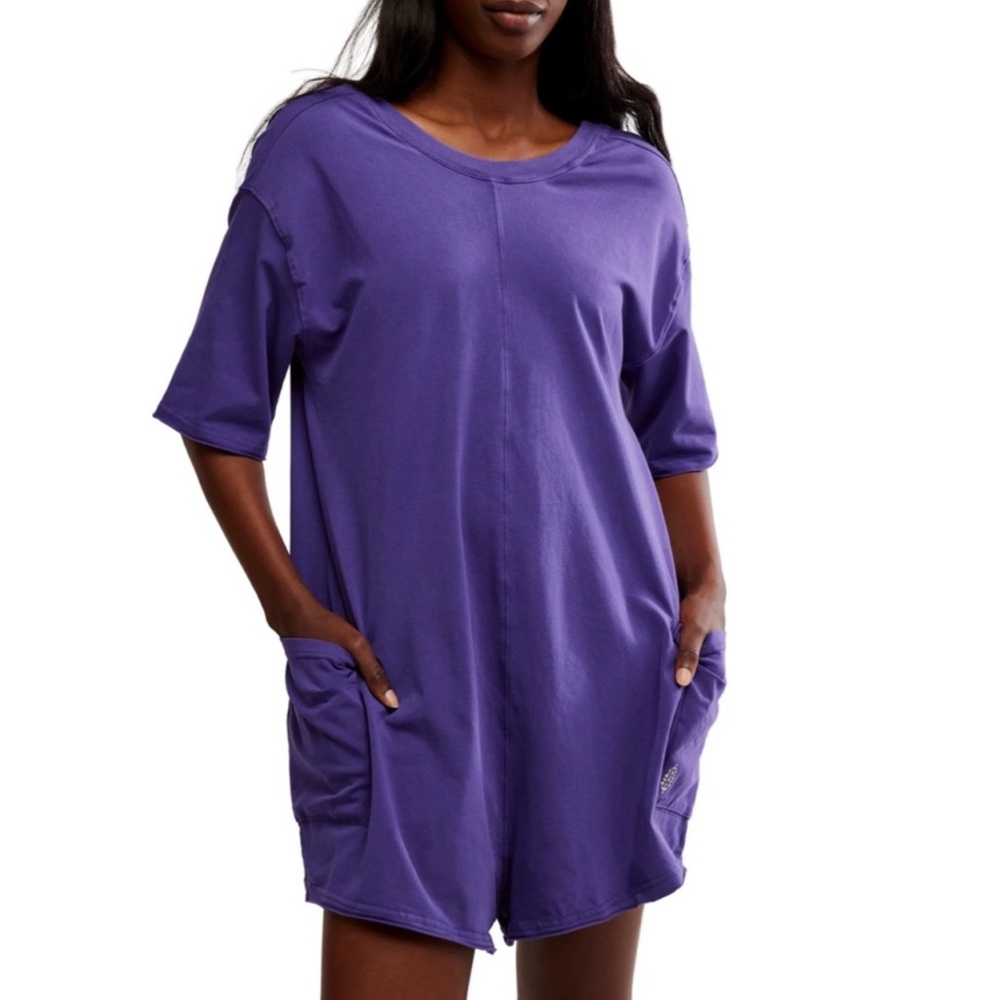 FP Movement Women’s Hot Shot Tee Romper NWOT - Dark Amethyst